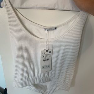 Zara white tank top new with tags